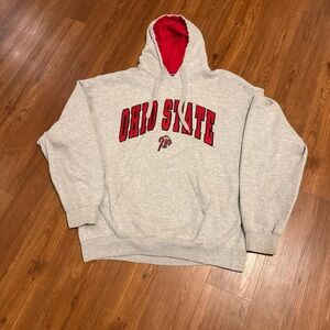 Ohio State Gray and Red Hoodie